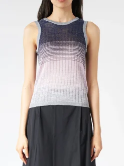 Roberto Collina - Ombré Tank Top in Lilac/Navy