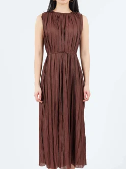 Roberto Collina - Plissé Dress in Cacao