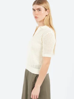 Roberto Collina - Sponge-Effect Polo in Latte