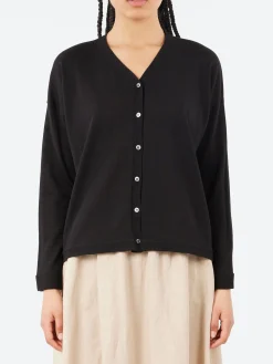 Roberto Collina - V-Neck Cardigan in Nero