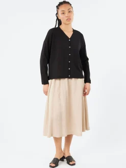 Roberto Collina - V-Neck Cardigan in Nero