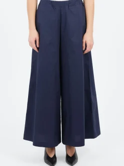 Roberto Collina - Wide Cropped Trousers in Navy
