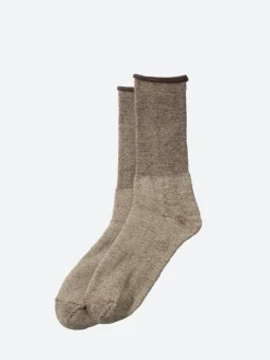 ROTOTO - City Socks in Gray/Brown