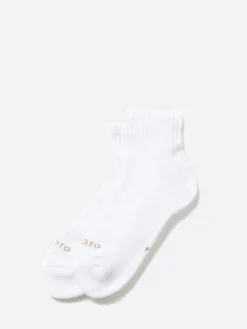 ROTOTO - Everyday Pile Ankle Sock in White