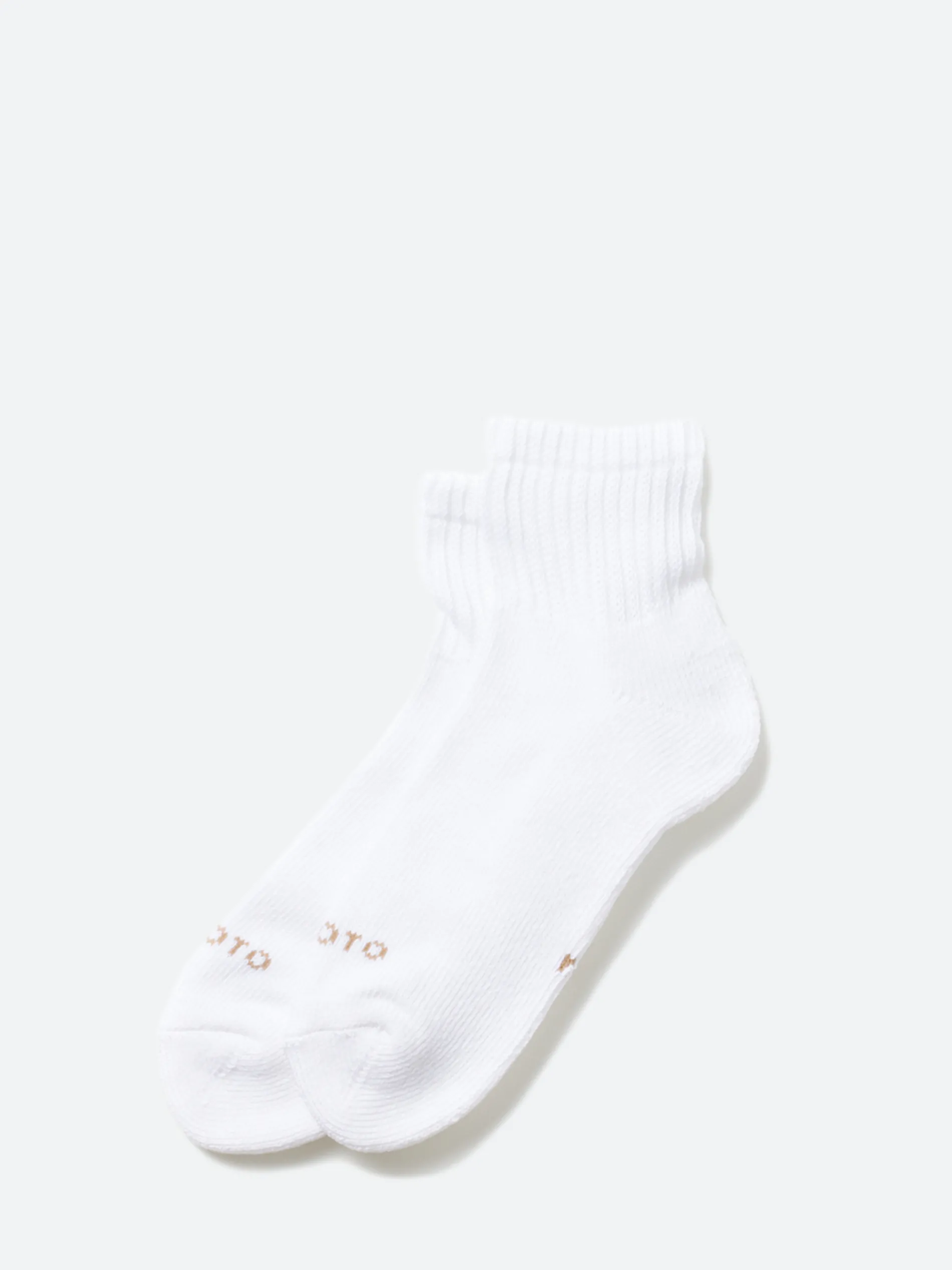 ROTOTO - Everyday Pile Ankle Sock in White