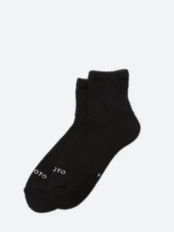 ROTOTO - Everyday Pile Ankle Sock in Black