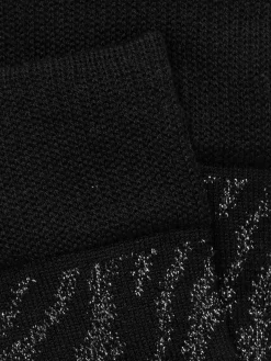 Royalties Paris - Amelia Zebra-Print Socks in Nero