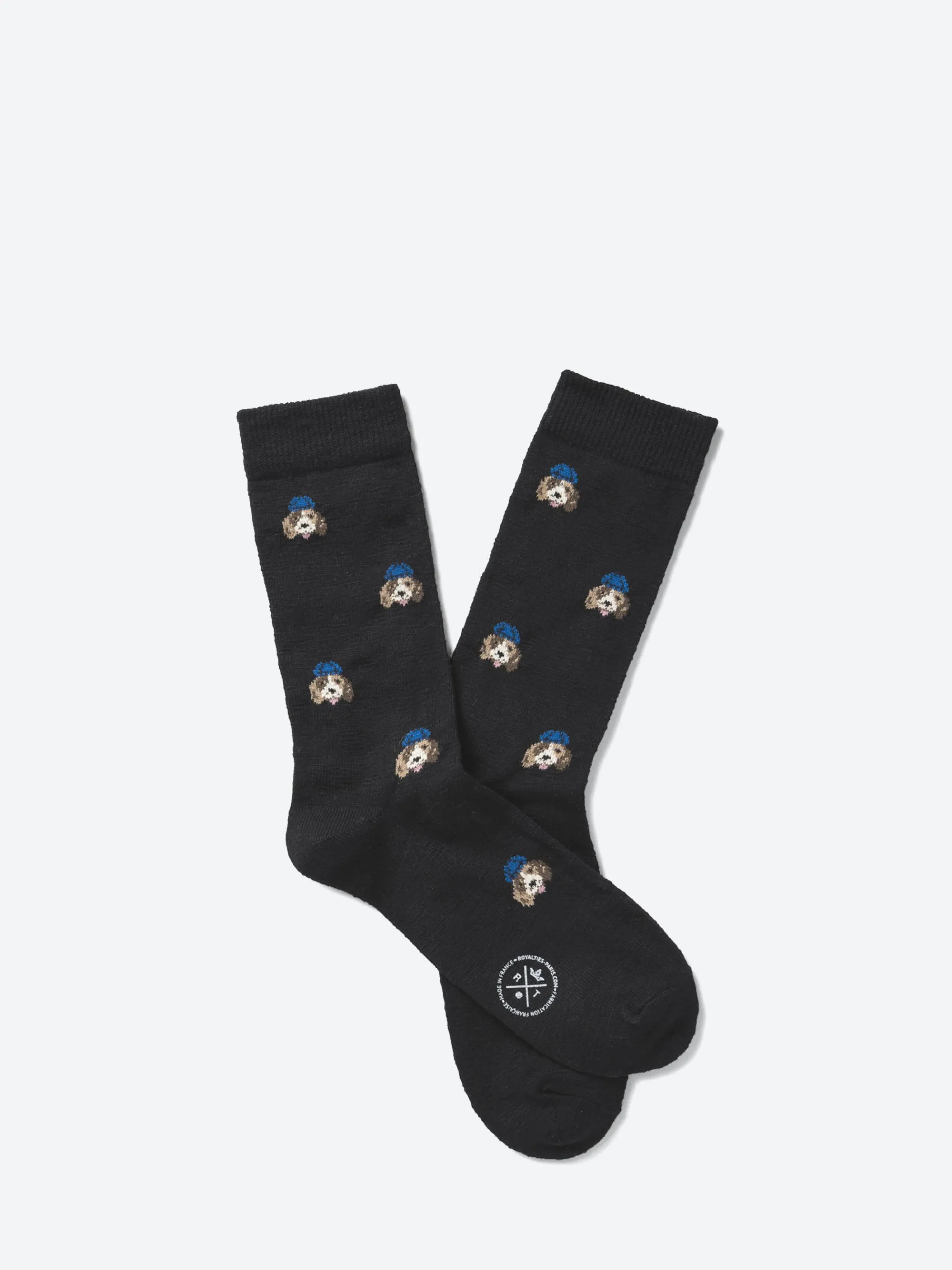 Royalties Paris - Elliot Beagle Socks in Nero