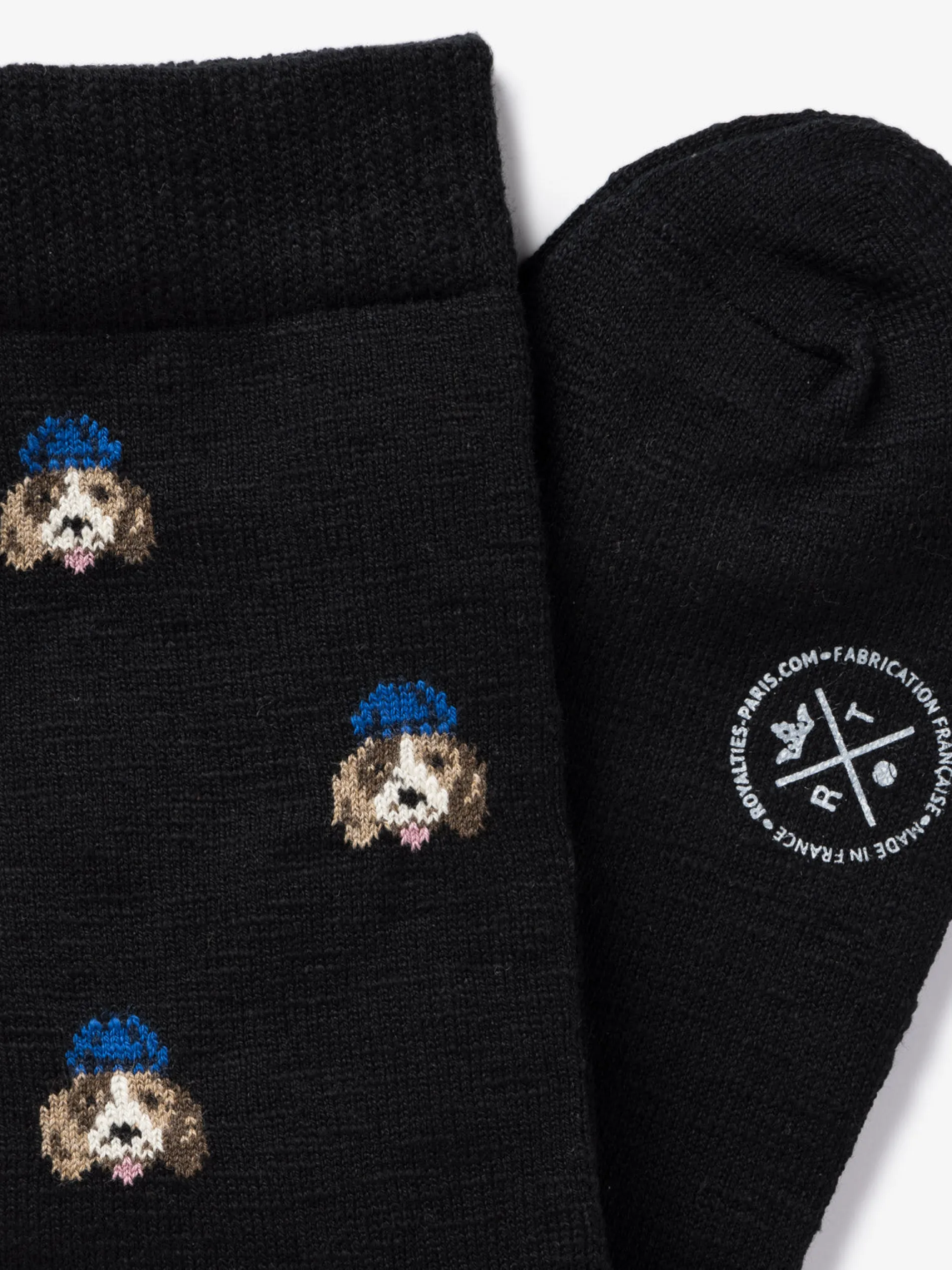 Royalties Paris - Elliot Beagle Socks in Nero