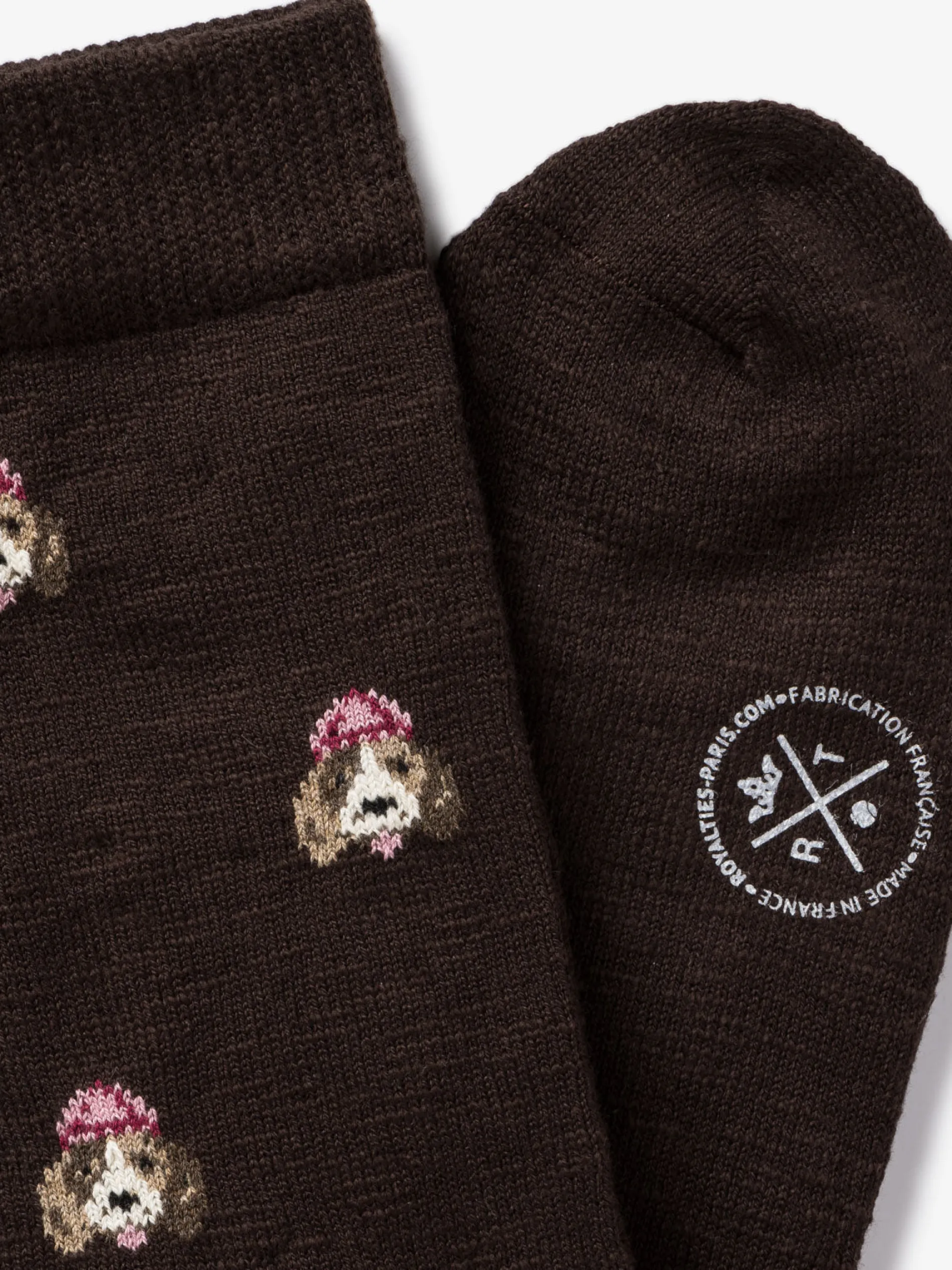 Royalties Paris - Elliot Beagle Socks in Chocolat