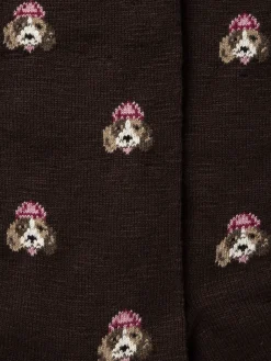 Royalties Paris - Elliot Beagle Socks in Chocolat