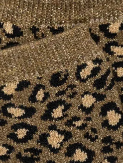 Royalties Paris - Lea Leopard Socks in Kaki