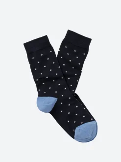 Royalties Paris - Mistinguett Polka Dot Sock in Marine