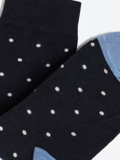 Royalties Paris - Mistinguett Polka Dot Sock in Marine