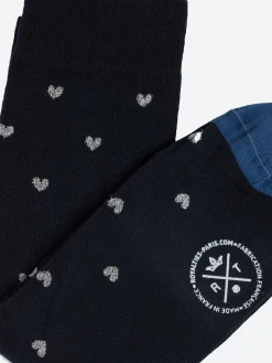 Royalties Paris - Suzie Heart Sock in Argent (Silver)