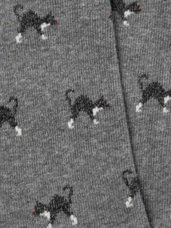 Royalties Socks - Koko Cat Print Socks in Pearle