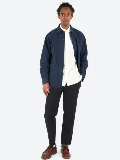 Sage de Cret - CO/HEMP Weather Shirt Jacket in Navy