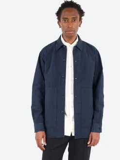 Sage de Cret - CO/HEMP Weather Shirt Jacket in Navy