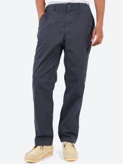 Sage de Cret - Cotton Chino Cloth Peg Top Pants in Navy