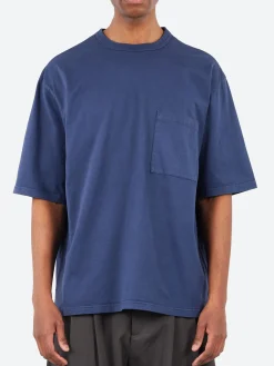 Sage de Cret - Max Weight Jersey Crew Neck Short Sleeve T-Shirt in Navy