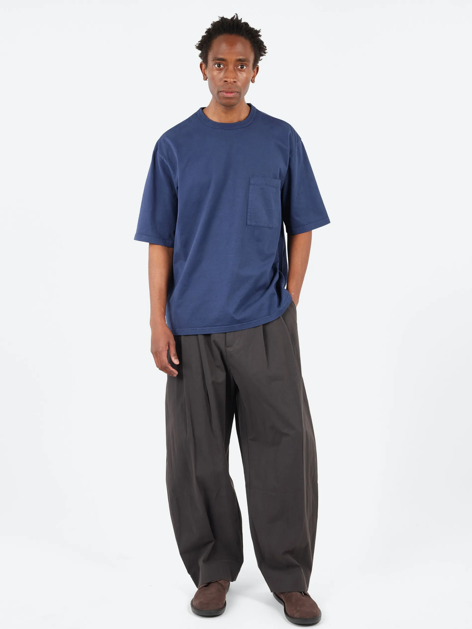 Sage de Cret - Max Weight Jersey Crew Neck Short Sleeve T-Shirt in Navy