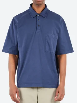 Sage de Cret - Max Weight Jersey Short Sleeve Polo Shirt in Navy