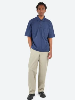 Sage de Cret - Max Weight Jersey Short Sleeve Polo Shirt in Navy