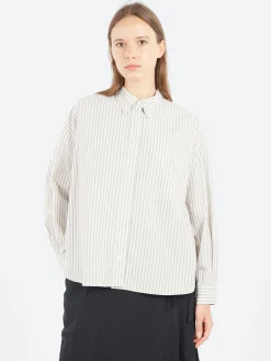 Sarahwear - Boyfriend Shirt in Ivory Stripe
