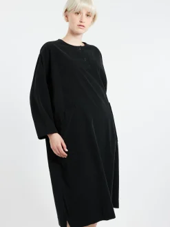 Sarahwear - Corduroy Henley Dress in Black