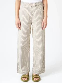 Sarahwear - Denim Carole Pant in Hickory Stripe (Ecru)