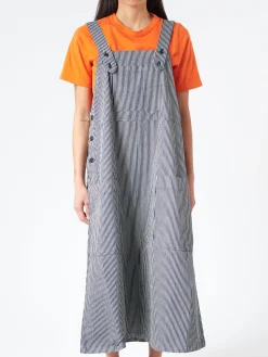 Sarahwear - Denim Ranch Dress in Hickory Stripe (Indigo)