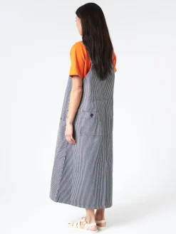 Sarahwear - Denim Ranch Dress in Hickory Stripe (Indigo)