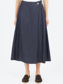 Sarahwear - Fake Wrap Skirt in Indigo
