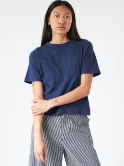 Sarahwear - Jayne Linen T-Shirt in Navy