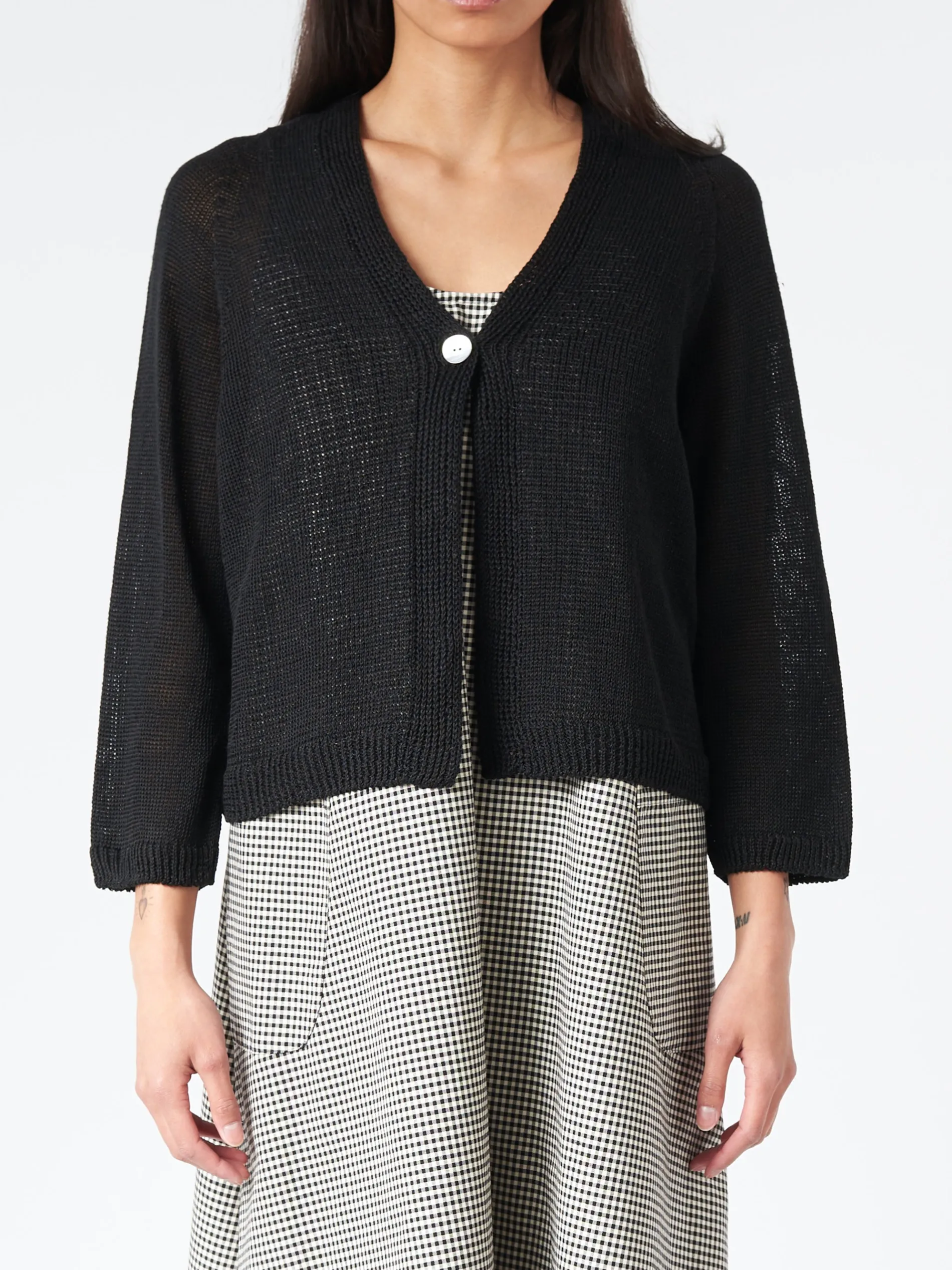 Sarahwear - Linen Knit Cardigan in Black