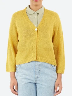 Sarahwear - Linen Knit Cardigan in Yellow