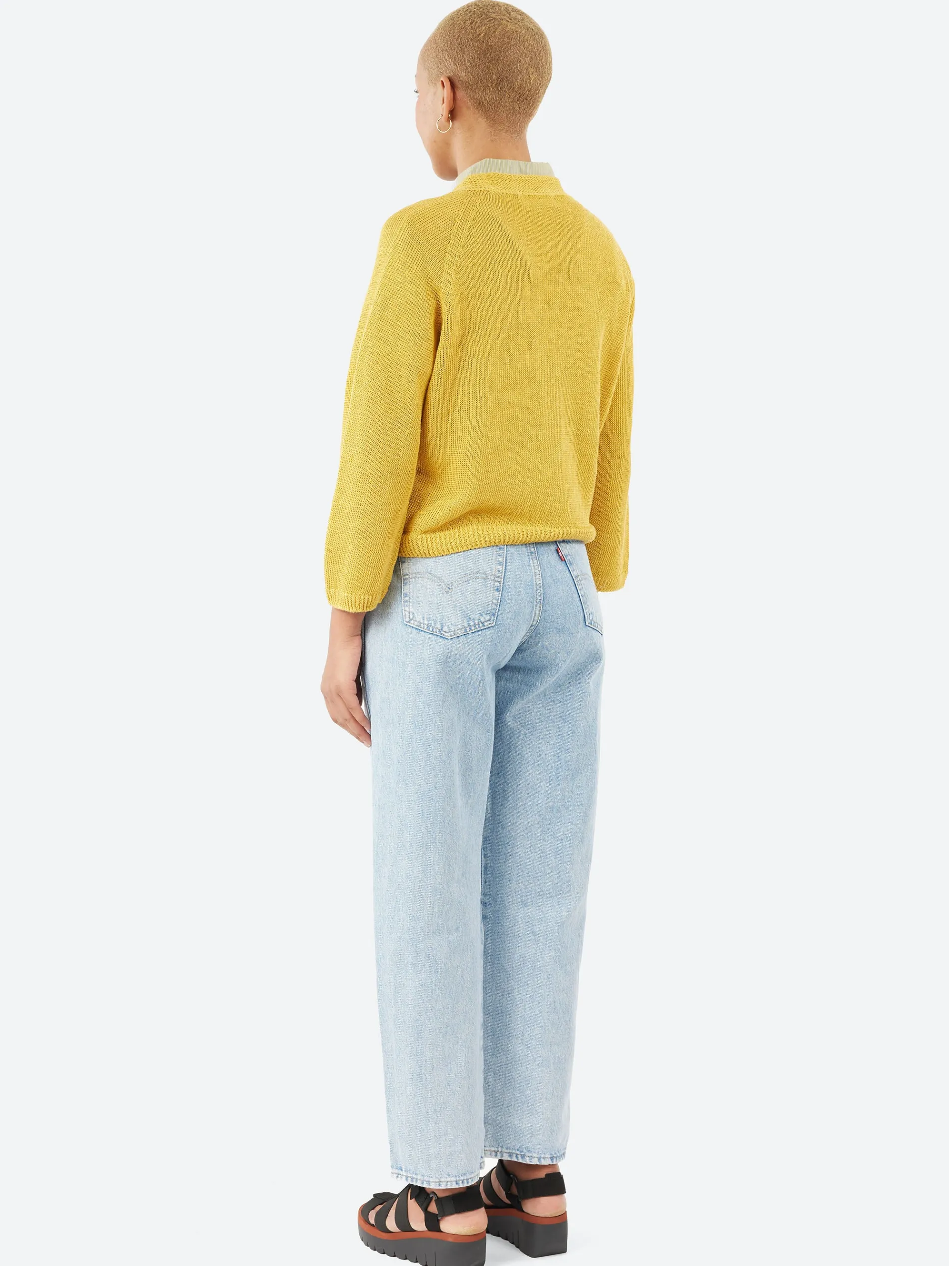 Sarahwear - Linen Knit Cardigan in Yellow