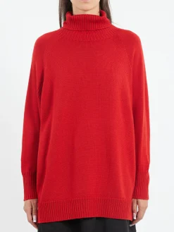 Sarahwear - Raglan Sleeve Turtleneck in Red