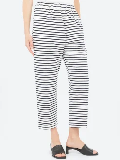 Sarahwear - Stripe Pants in White and Navy