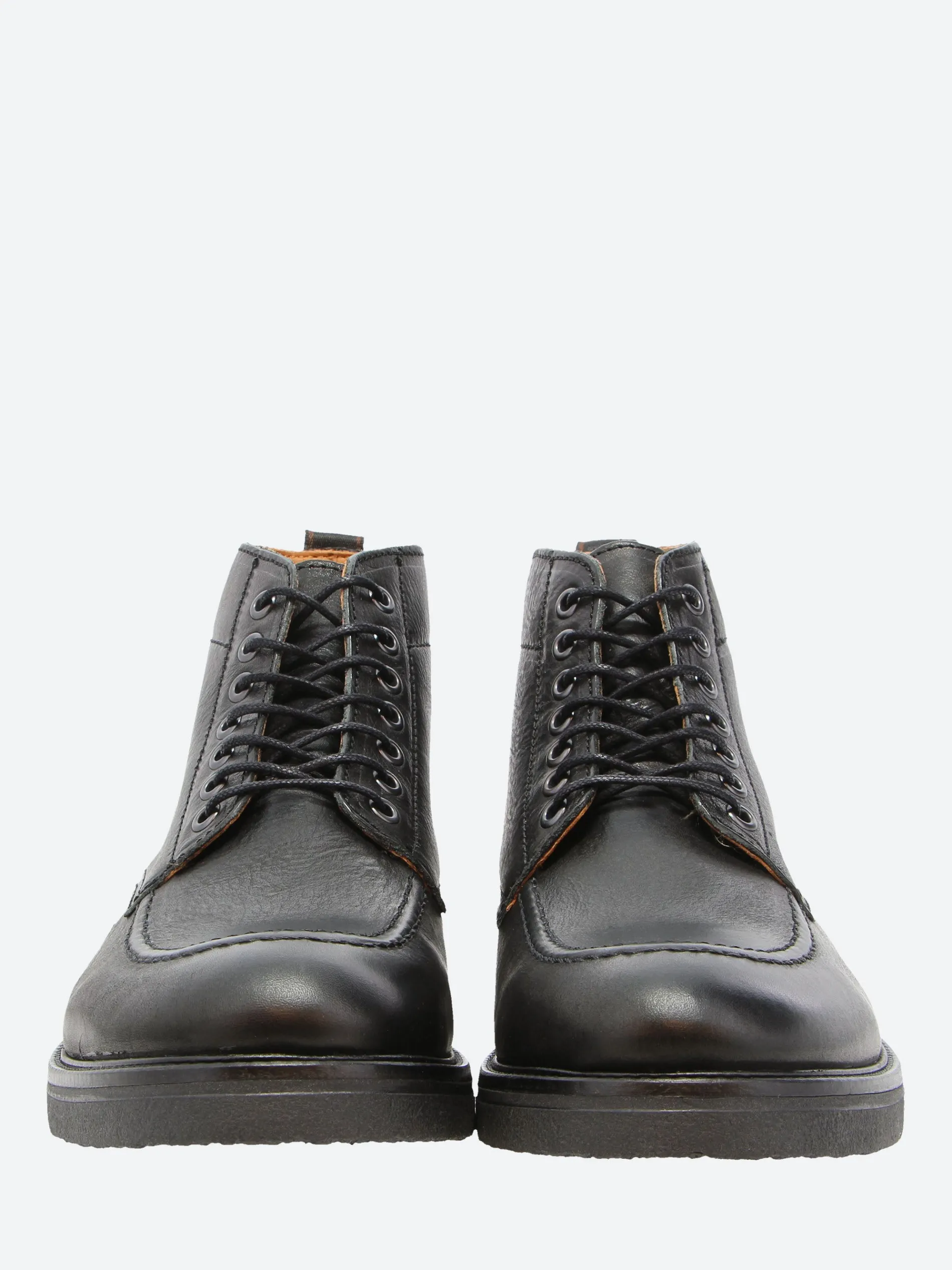 Shoe the Bear - Kip Apron Boot in Black Water Repellant Leather