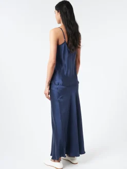 SILK LAUNDRY - Bias Cut Cami in Midnight