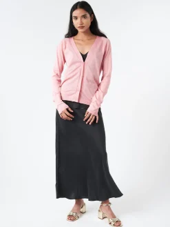 SILK LAUNDRY - Long Bias Cut Skirt in Black