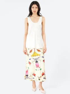 Silk Laundry - Scoop Neck Tank in White