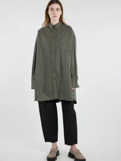 Soeur - Candide Shirt Dress in Gris Clair