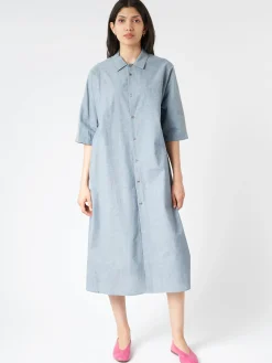 Stephan Schneider - Compass Dress in Aqua Cotton