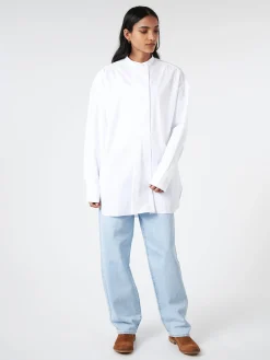 Studio Nicholson - Frink Half Placket Shirt in Optic White