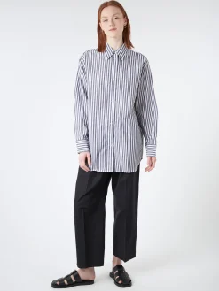 Studio Nicholson - Santos Overshirt in Navy/Cream