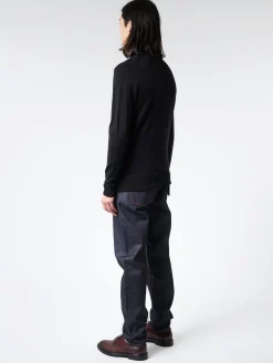Sunspel - Extra-Fine Merino Polo Shirt in Black