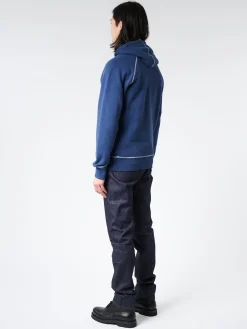 Sunspel - Fleeceback Hoody in Navy