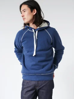 Sunspel - Fleeceback Hoody in Navy